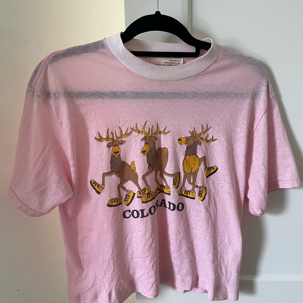 Vintage twin pink Colorado t shirt.